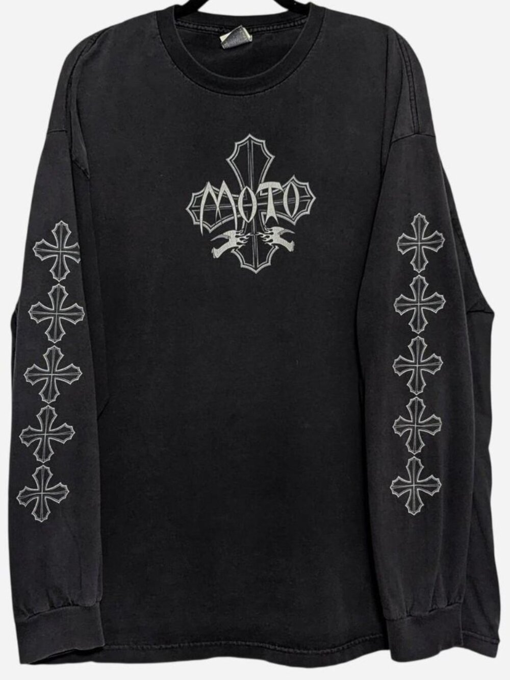 Moto Core: Vintage 2000s Moto Cross Sleeve Print Long Sleeve Tee